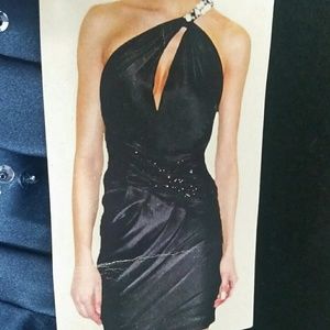 Mandalay designer cocktail dress navy US 8 UK 14